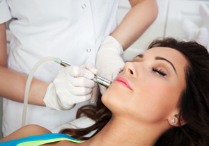 Woman lying down while having a sleep procedure done