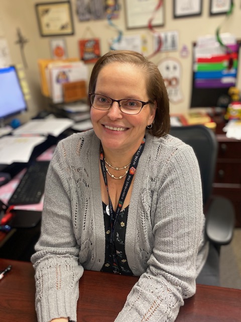 Donna Kukuk, April/May/June 2023 Employee of the QuarterPhoto of Donna Kukuk at her desk.  Winner of third quarter (April, May and June 2023) Employee of the Quarter Award.